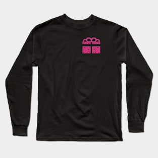 Pink gift pixel art Long Sleeve T-Shirt